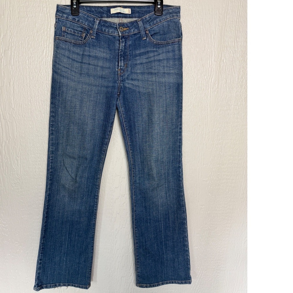 Levis 545 Low Boot Cut Jeans Womens 32x33.5 Medium Wash Flap Pocket Denim